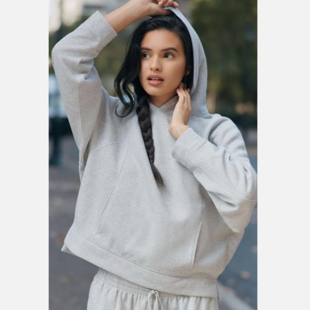 Brand New Daily Practice by Anthropologie Sparkle Pullover Hooded Sweater